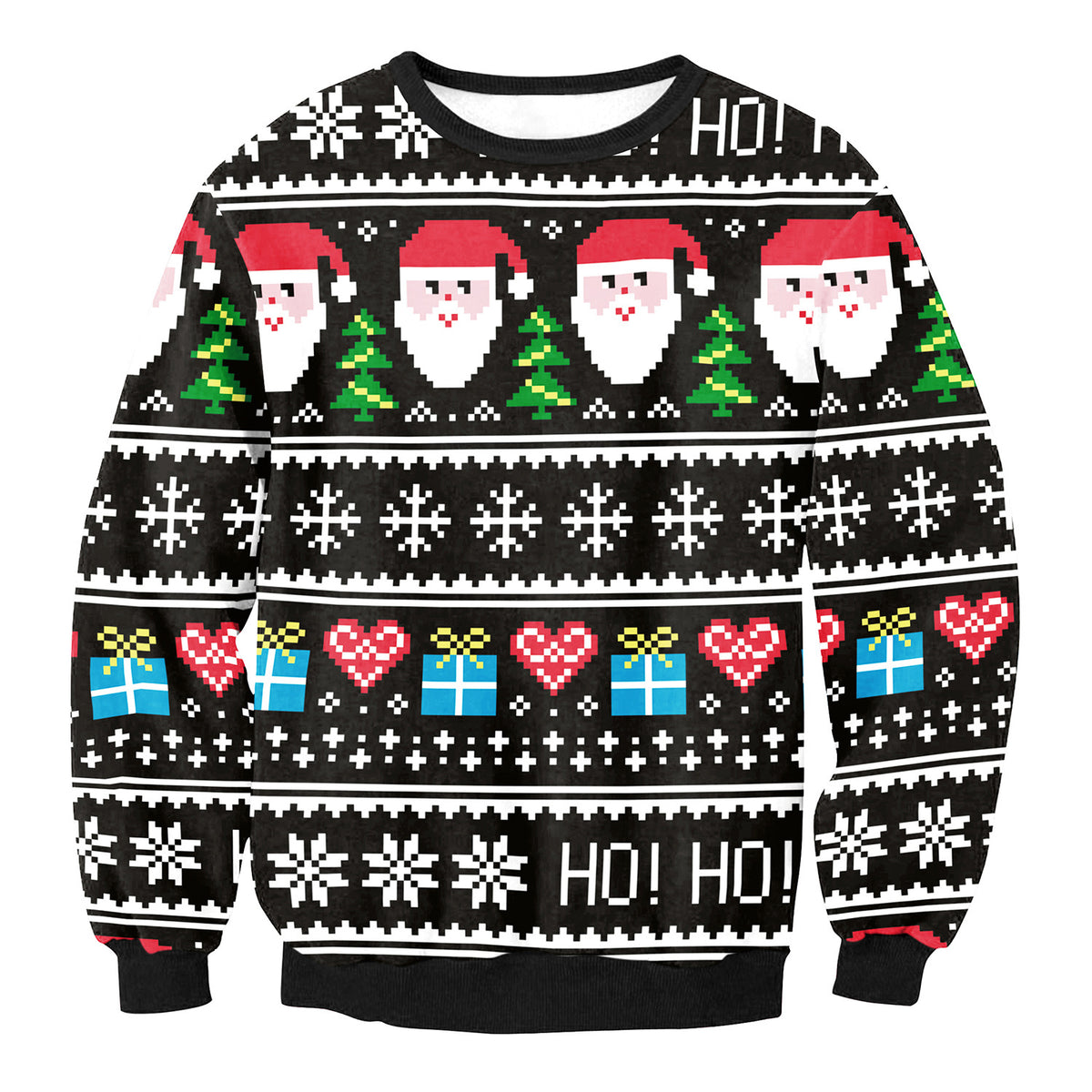 Women's Santa Elk Long Sleeve Loose Sweatshirt | Streetwear