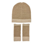 Camel Interwoven Alpaca Beanie | Embroidered Cap