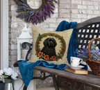 Puli Christmas Flowers Throw Pillow