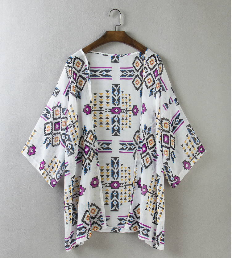Chiffon Cover-Up, Bikini Jacket, Loose Kimono Shirt