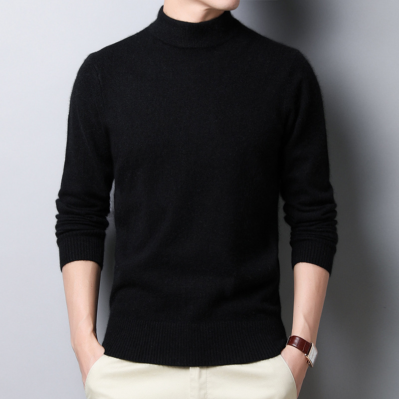 Thick Knit Half-High Collar Pullover Sweater | Streetwear