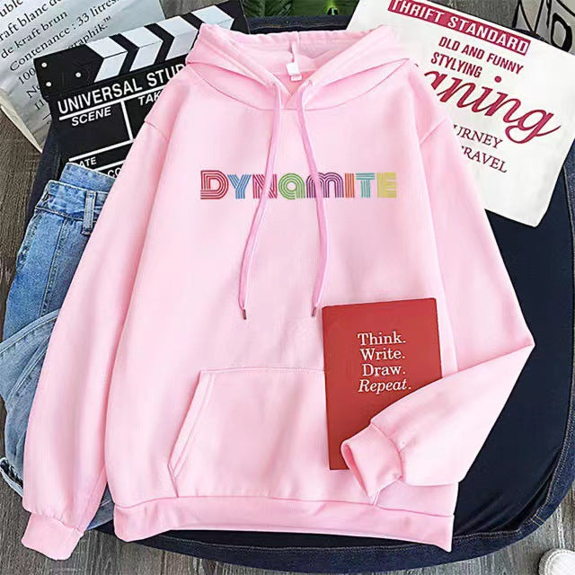Loose Women's Hoodie with Letter Print Design | Streetwear
