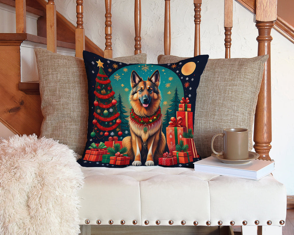 Belgian Tervuren Christmas Throw Pillow