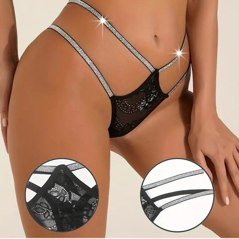 Burgundy Low Waist Lace Thong Panties in Various Colors