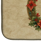 Scottish Terrier Christmas Flowers Dish Drying Mat