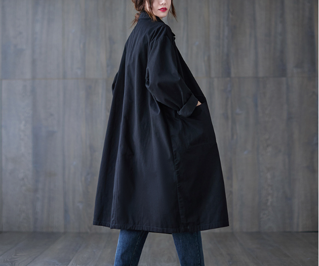Simple Artistic Turn-down Collar Coat
