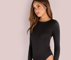 Lace Bodysuit with Open Back and Fitted Design