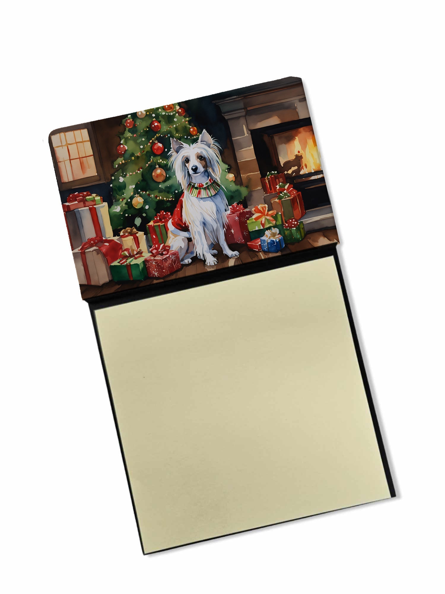 Chinese Crested Cozy Christmas Sticky Note Holder