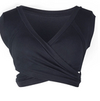Women's Sleeveless Tie Crop Top Tank Top