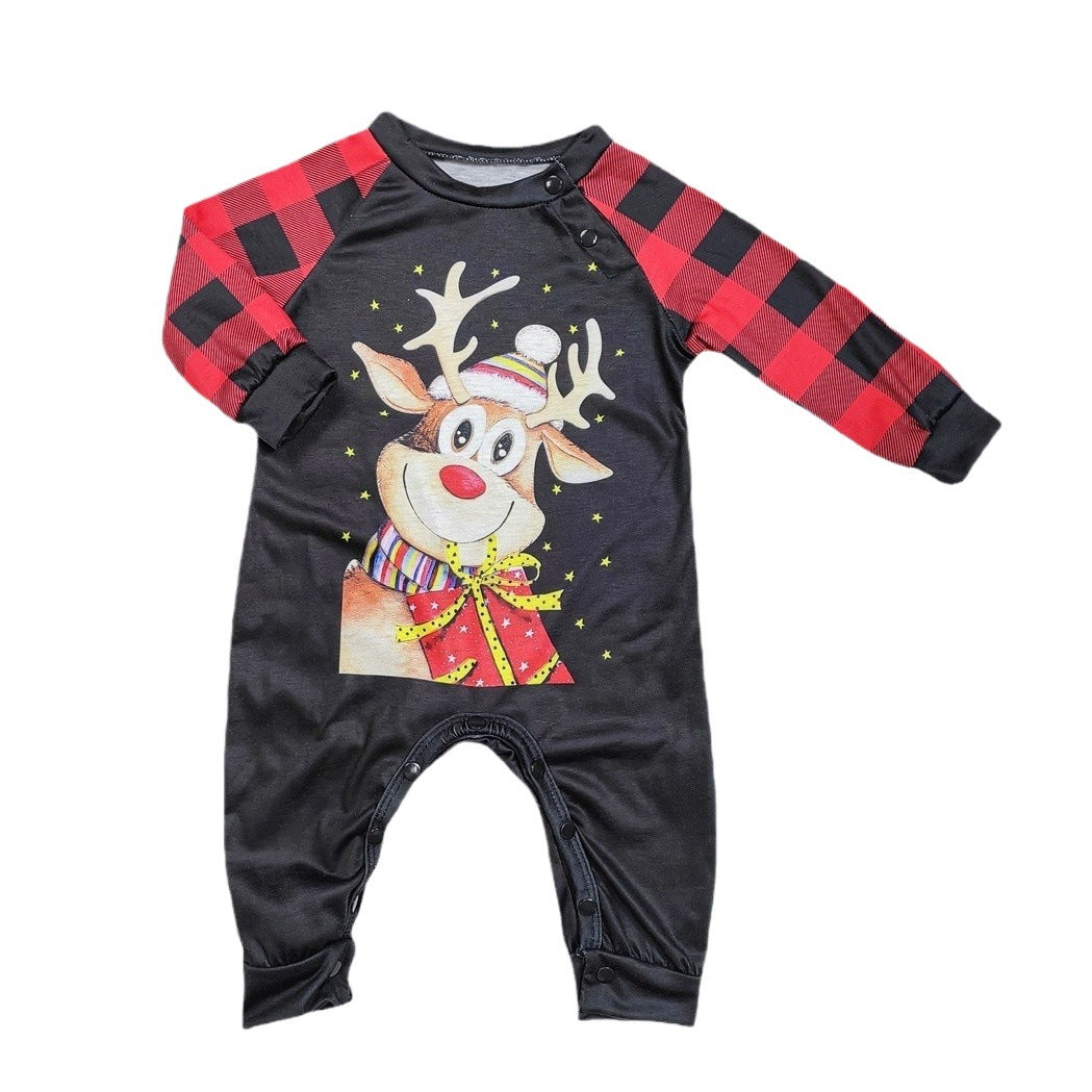 Cartoon Deer Christmas Family Pajama Set (New Style)