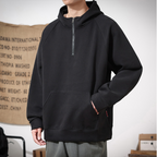 Half-zip American style hooded sweatshirt | Streetwear