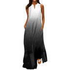 V-neck Floral Pocket Dress for Women
