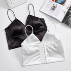 White Satin Wireless Camisole Bralette