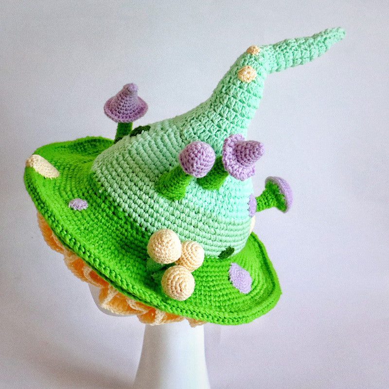 Big Brim Creative Knitted Wool Hat | Embroidered Cap