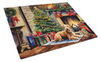 Lakeland Terrier Cozy Christmas Glass Cutting Board