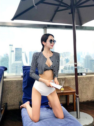 Plaid Bikini Set with Triangle Top and Cardigan