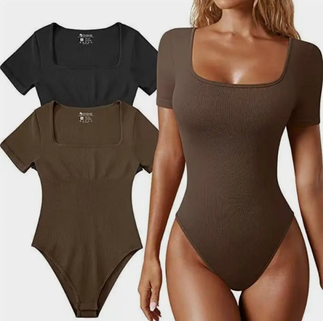 Seamless One-Piece Corset Body Shaper with Short Sleeves - Women's Waist & Belly Shaping Jumpsuit