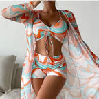 2024 Women's Three-Piece High Waist Bikini Set
