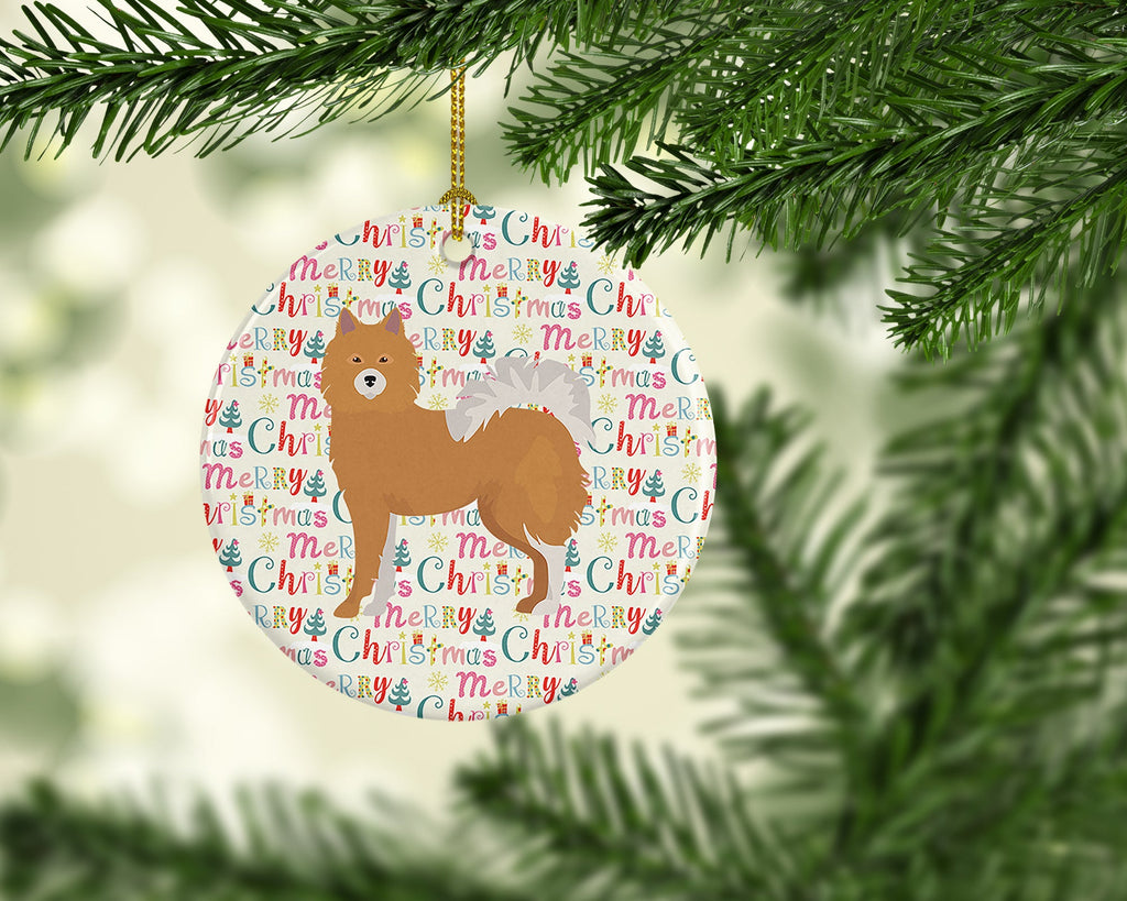Elo Dog #1 Merry Christmas Ceramic Ornament