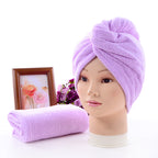High-Density Coral Fleece Quick-Drying Hair Cap | Embroidered Cap