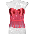 P3202 Breathable Mesh Sheer Fishbone Corset