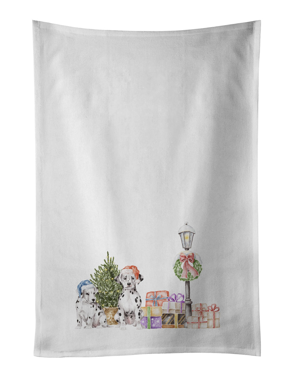 Dalmatian Duo with Christmas Wonderland Kitchen Towel Set of 2