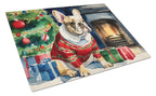 French Bulldog Cozy Christmas Glass Cutting Board