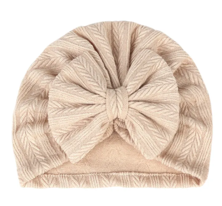 Baby Beanie Cap with Bow | Embroidered Cap