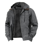 Hooded Sweater with Cotton-Padded Brown Lining