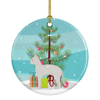 German Rex Cat Christmas Ceramic Ornament
