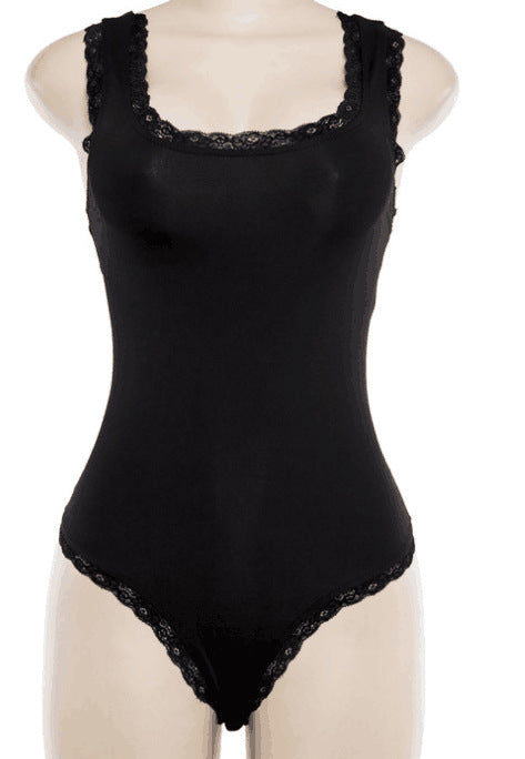 Knot Sexy Lace Patchwork One-Piece Swimsuit