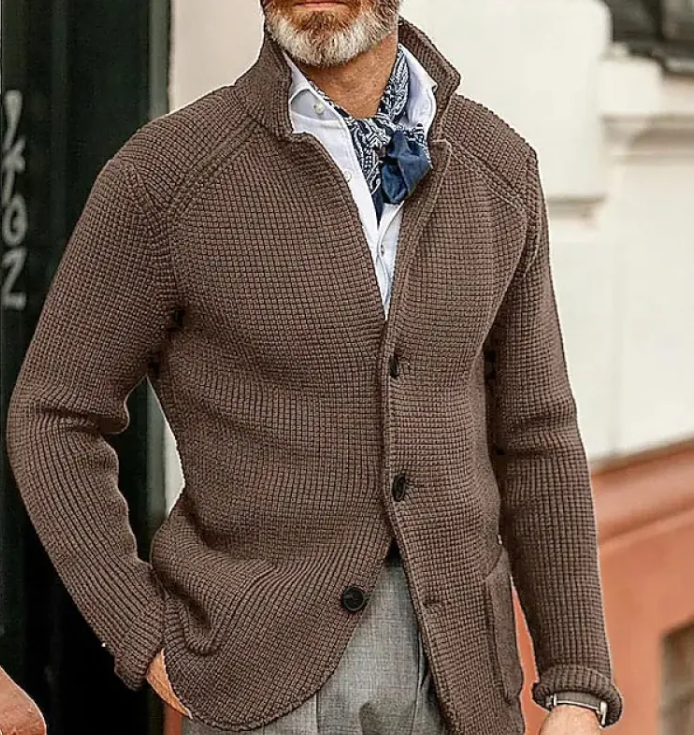 Men's Knitted Sweater Coat