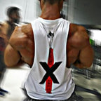 Men's Sleeveless Running Training Tank Top with Letters