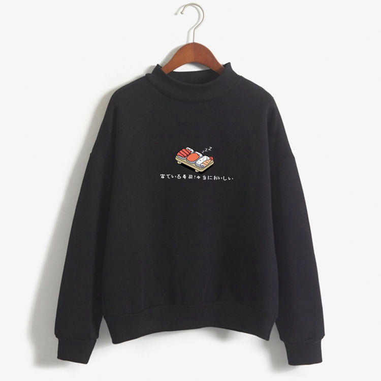 Women's Hoodie with Cute Sushi Print for Fall/Winter | Streetwear