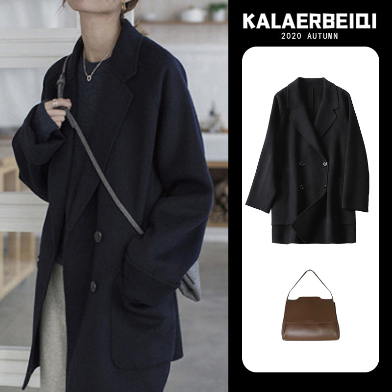 High-End Woolen Trench Coat for Elegant Style