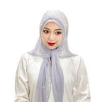 Fashion Muslim Hijab Scarf with Beads and Tassels