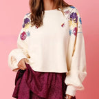 Women's Christmas Sequined Round Neck Pullover | Streetwear