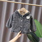 Thickened Plus Velvet Denim Jacket for Boys (Small/Medium)