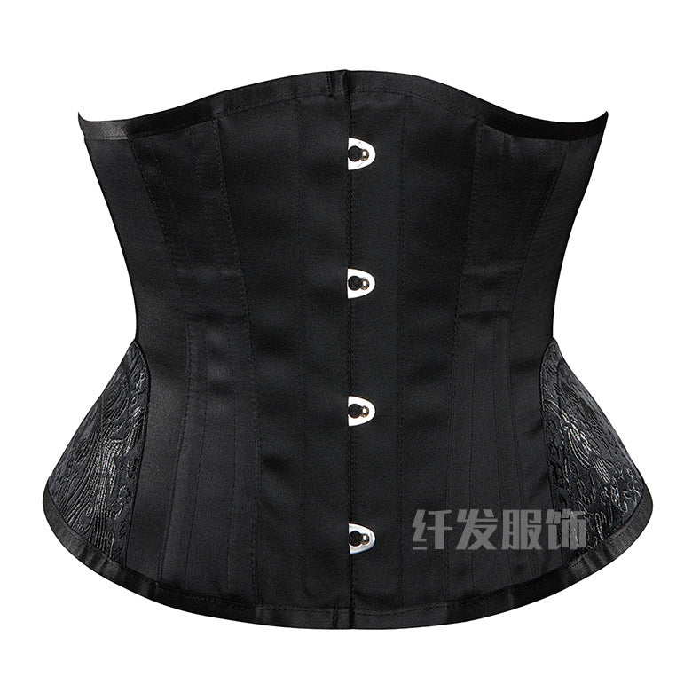 Embroidered Waist Trainer Corset Top with 4 Hooks