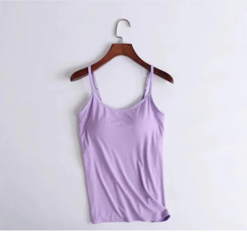 Women's Camisole with Built-In Padded Bra (Single)
