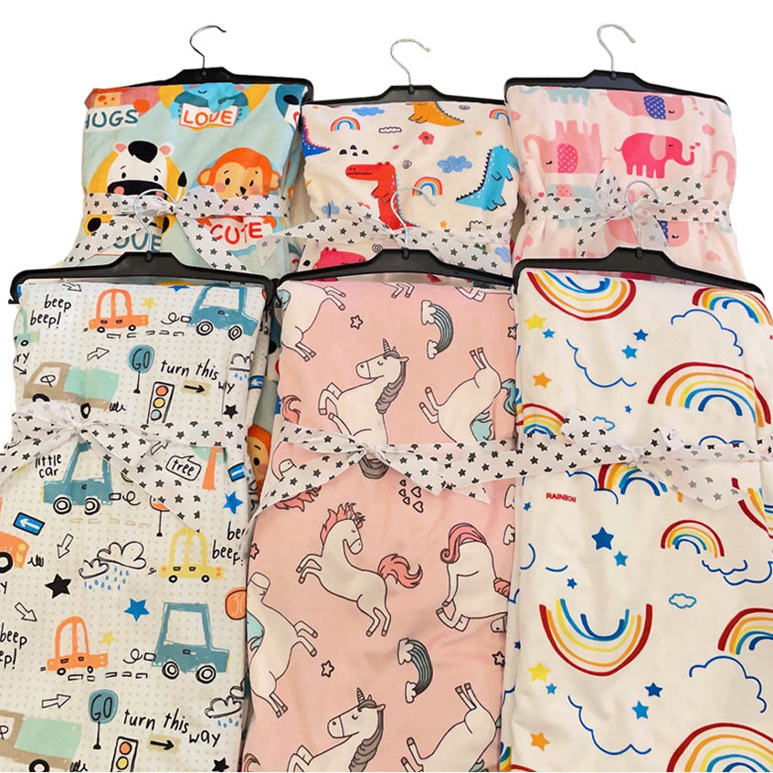 Child's Air Conditioner Comfort Blanket & Beanie | Embroidered Cap