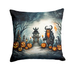 Krampus The Christmas Demon Spooky Halloween Throw Pillow