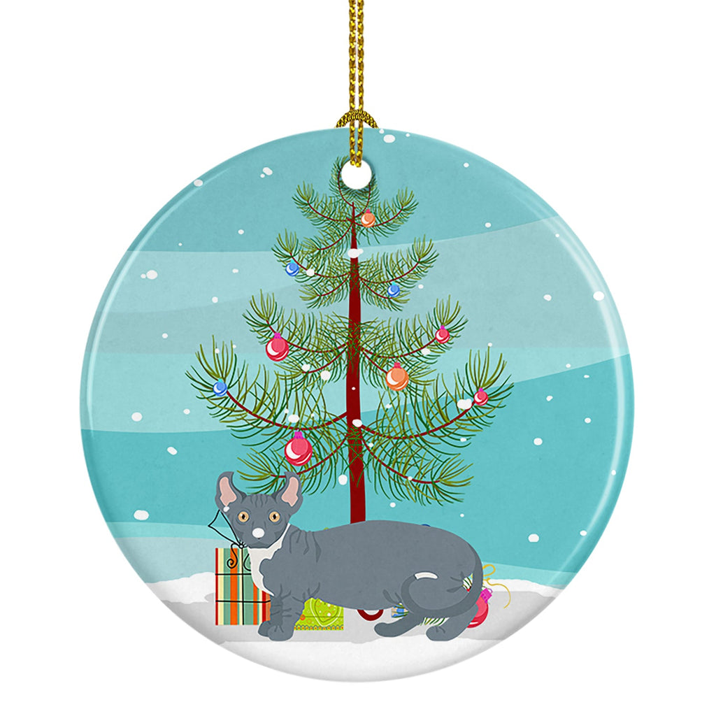Dwelf Cat Christmas Ceramic Ornament