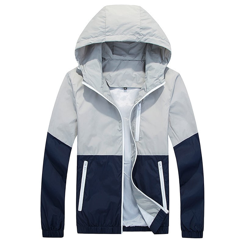 Men's Thin Hooded Jacket for Spring and Autumn Fashion