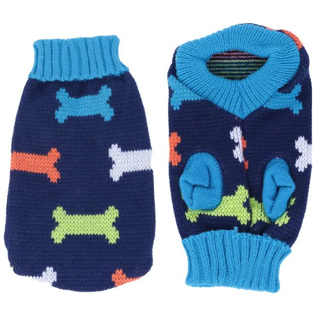 Multi Color Knitting Cat Sweater Lapel Casual