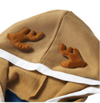Autumn Men's Jacket with Christmas Reindeer Hoodie | Streetwear