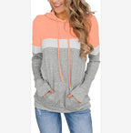 Women's Printed Hooded Pocket Sweater Top