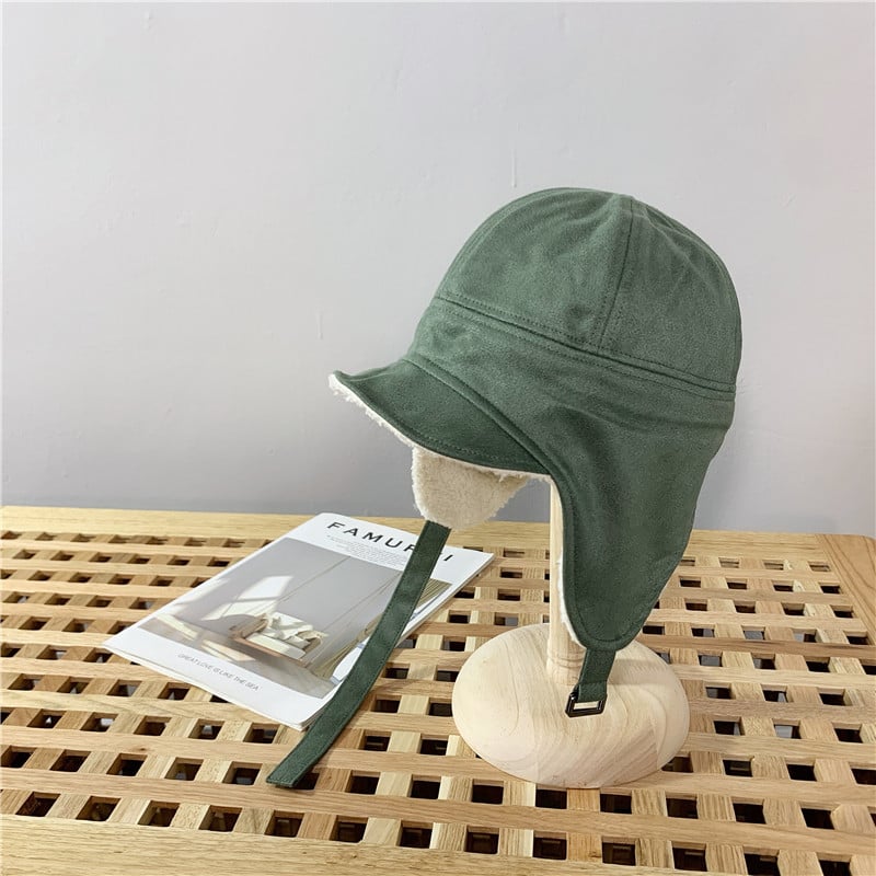 Women's Winter Warm Lamb Wool Leifeng Hat | Embroidered Cap