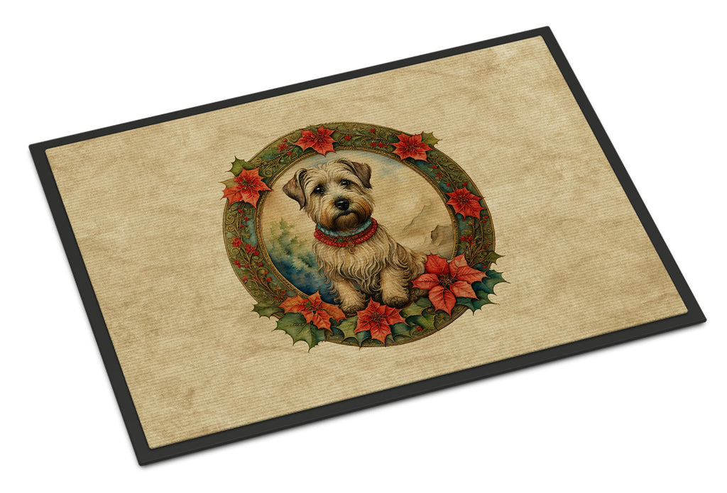 Glen of Imaal Terrier Christmas Flowers Doormat