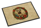 Glen of Imaal Terrier Christmas Flowers Doormat